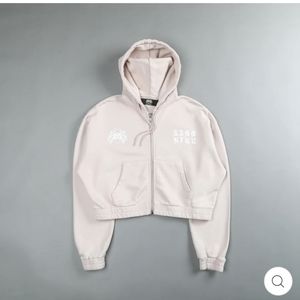 ISO OUR WAR "CHAMBERS" (CROPPED) ZIP HOODIE IN CLAY